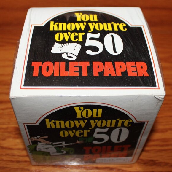 3/$55❤️vintage 1986 Novelty Toilet Paper "You Know You're Over 50 When..." gag - Picture 4 of 9